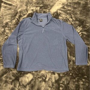 Starter Long Sleeve 1/4 Zip Pullover Sweatshirt Vest Navy Blue - Men's - XL